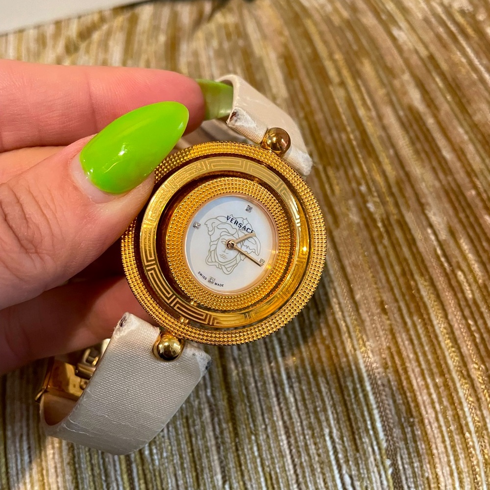Authentic Versace Women’s Watch - Gold / White Medusa